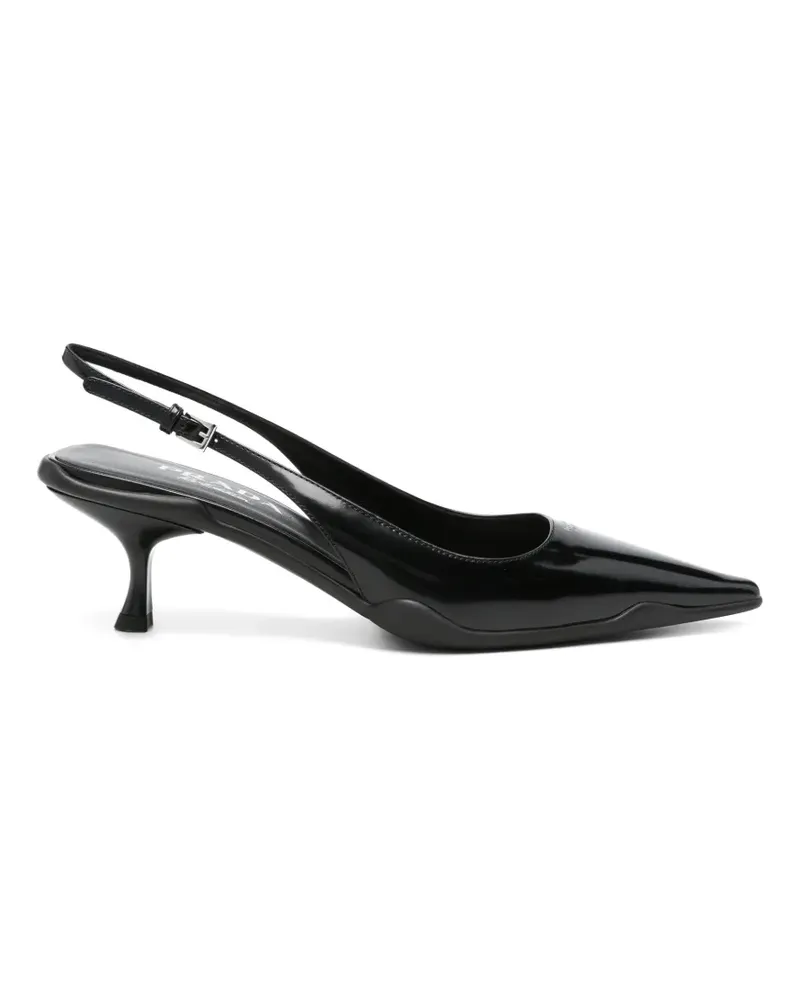Prada Spitze Slingback-Pumps - Schwarz Schwarz