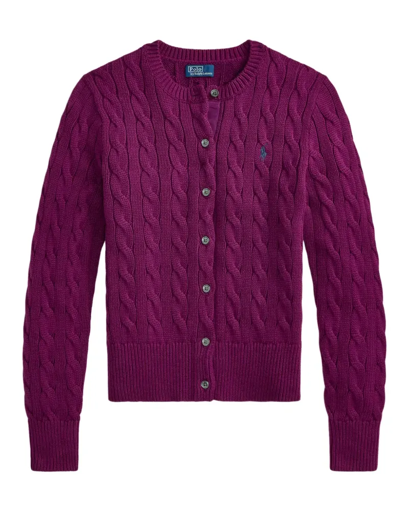 Ralph Lauren Cardigan mit Zopfmuster - Violett Violett