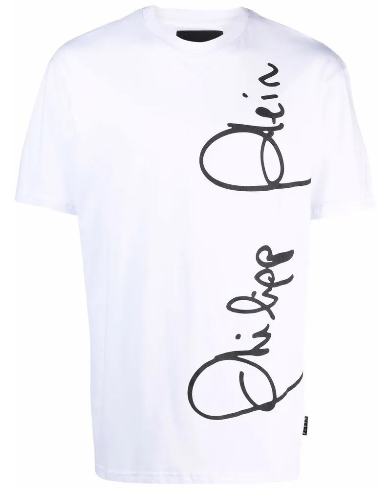 Philipp Plein T-Shirt mit Logo - Weiß Weiß