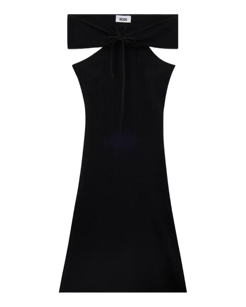 GCDS Maxikleid mit Cut-Out - Schwarz Schwarz