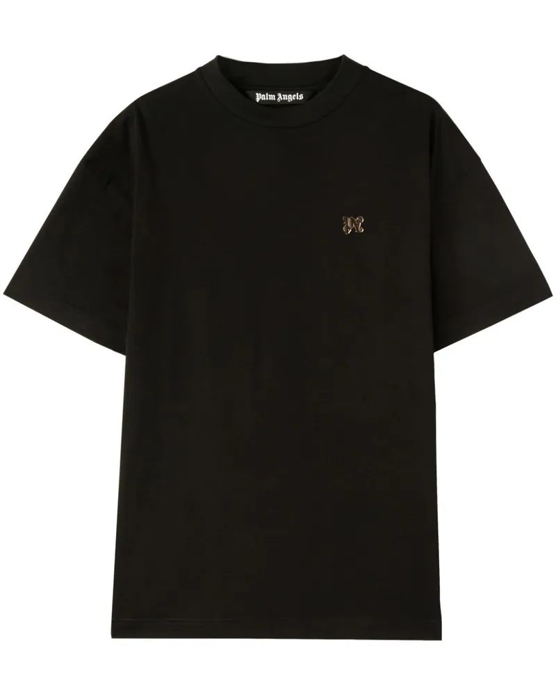 Palm Angels T-Shirt mit Monogramm - Schwarz Schwarz