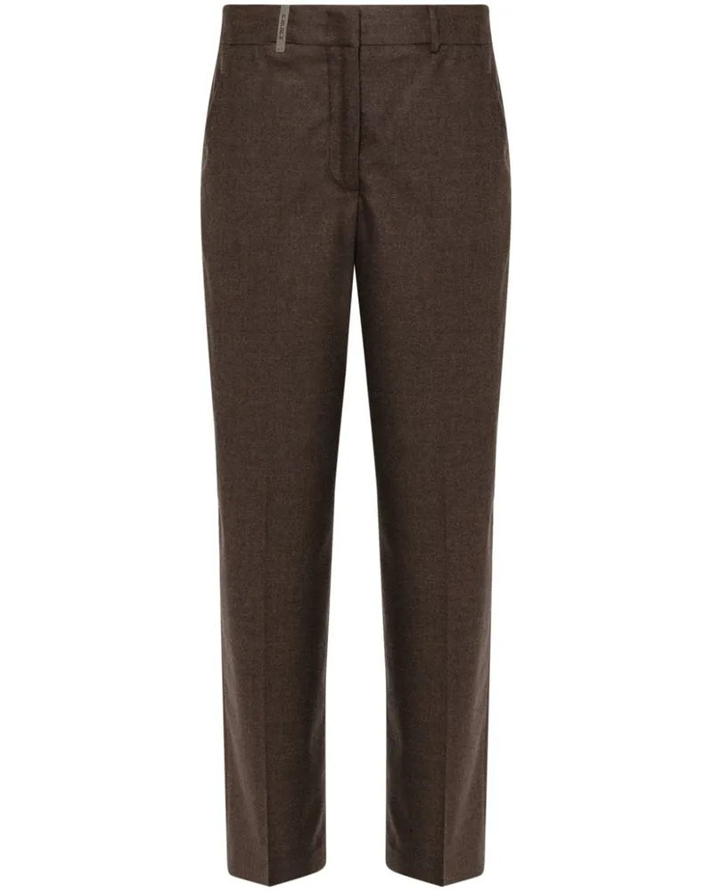 Peserico Hose mit Bügelfalten Braun