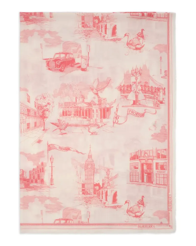 Burberry London Landmarks Schal - Rosa Rosa