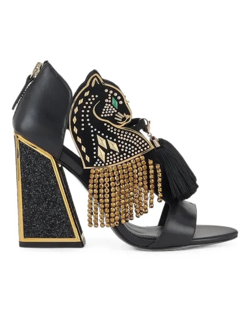 Kat Maconie Aya Panther panther-motif sandals - Schwarz Schwarz