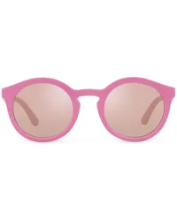 Dolce & Gabbana Gamers Sonnenbrille mit rundem Gestell Rosa