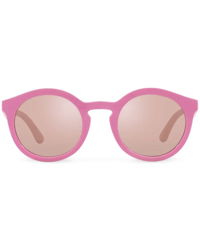 Dolce & Gabbana Gamers Sonnenbrille mit rundem Gestell - Rosa Rosa