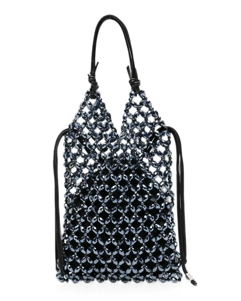 STAUD Karka beaded tote bag - Schwarz Schwarz