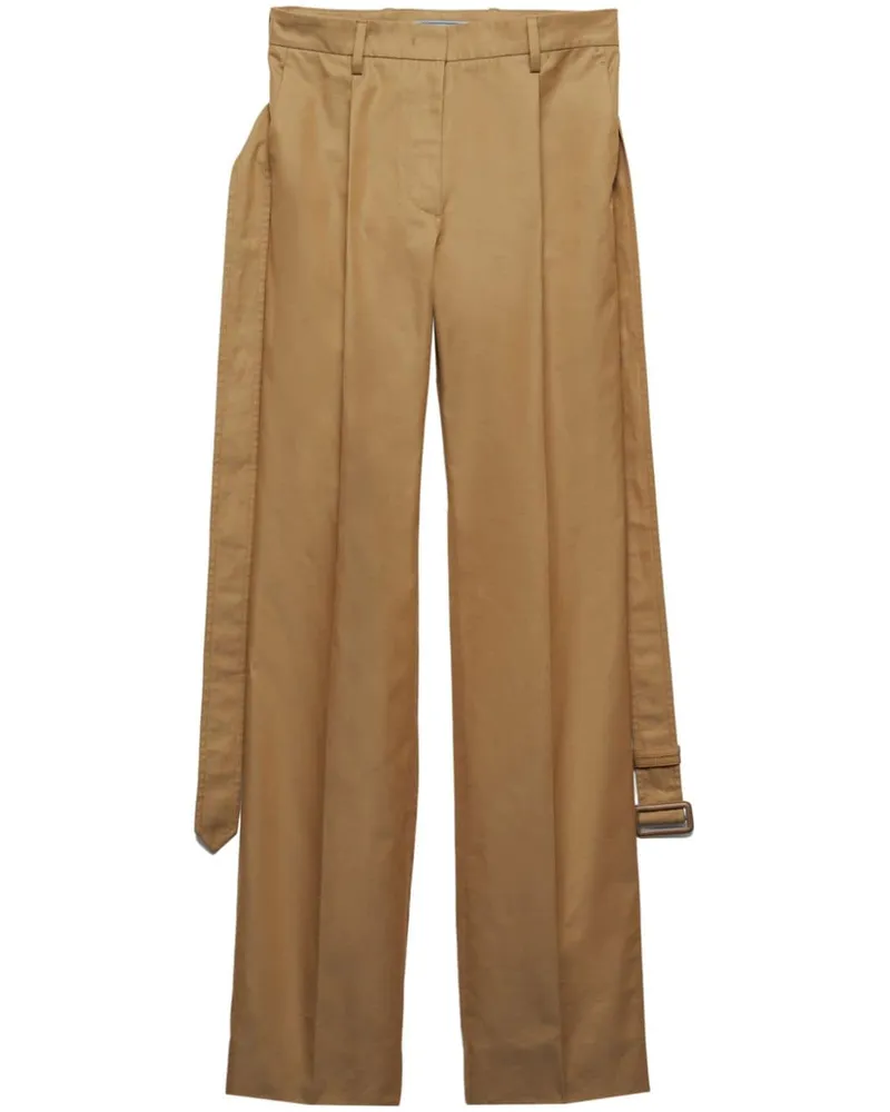 Prada Hose aus Baumwoll-Twill - Braun Braun