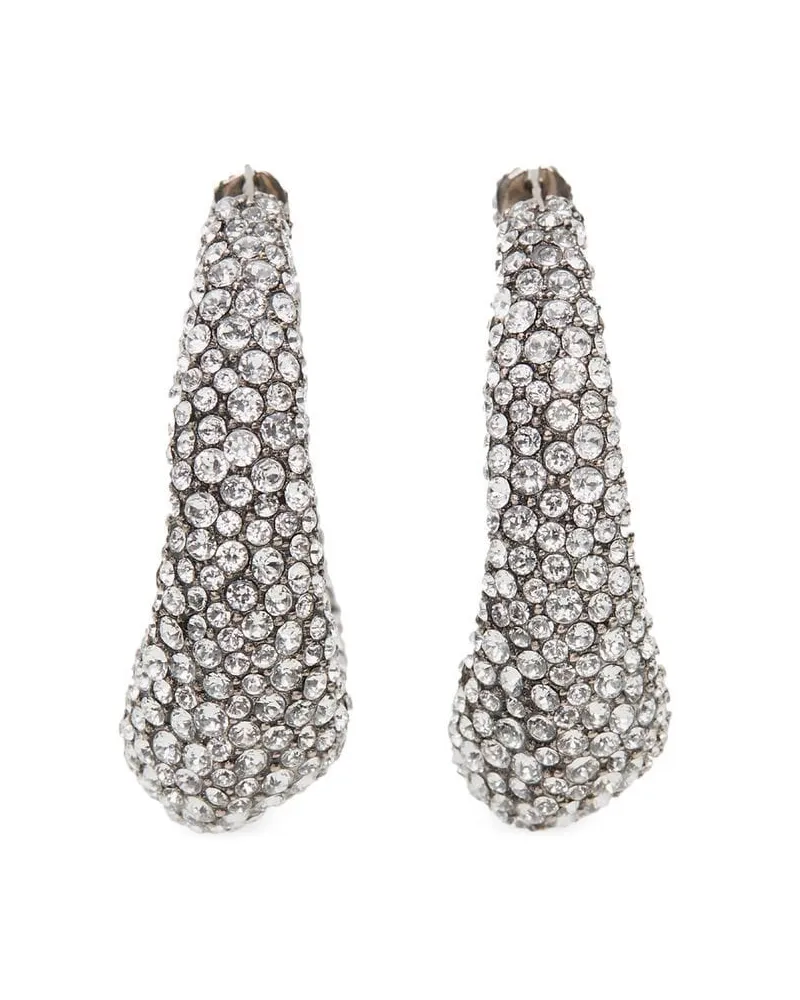 Alexander McQueen Ohrringe mit Kristallen - Silber Silber