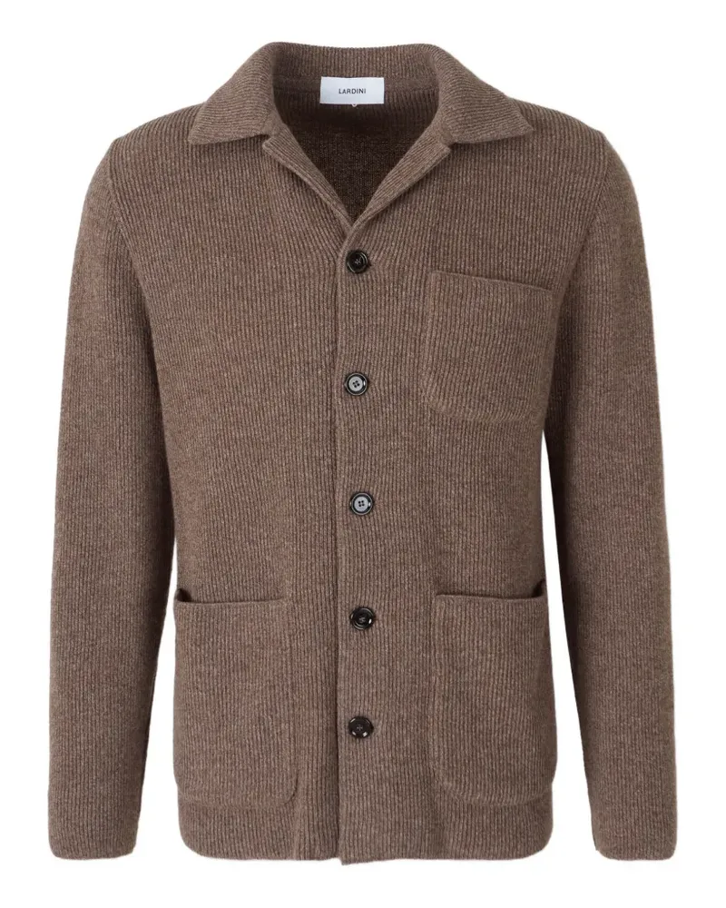 LARDINI Gerippte Kaschmirjacke - Braun Braun