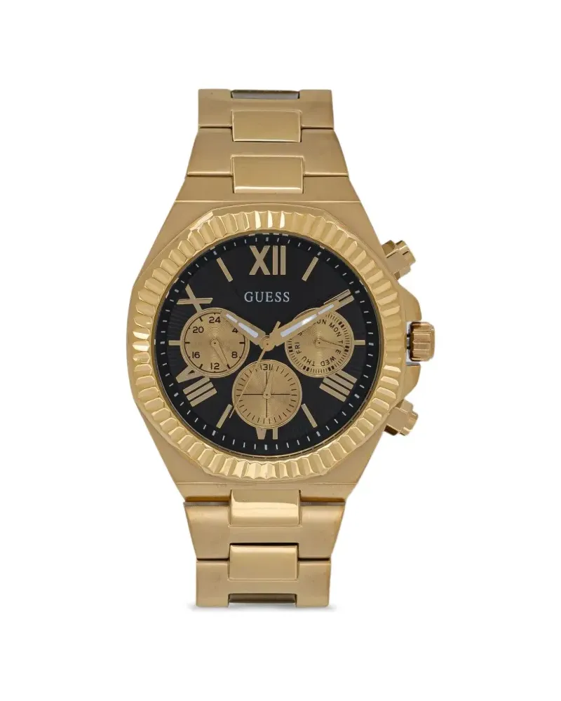 Guess Edelstahl-Chronograph 44mm - Schwarz Schwarz