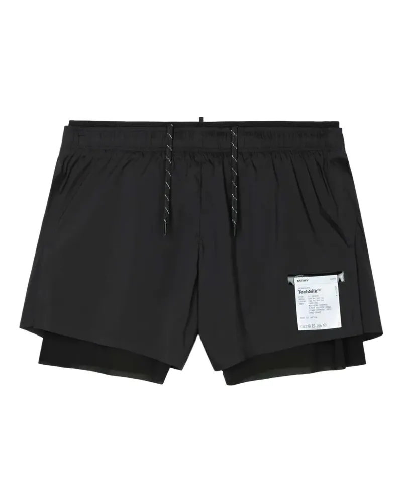Satisfy TechSilk layered shorts - Schwarz Schwarz