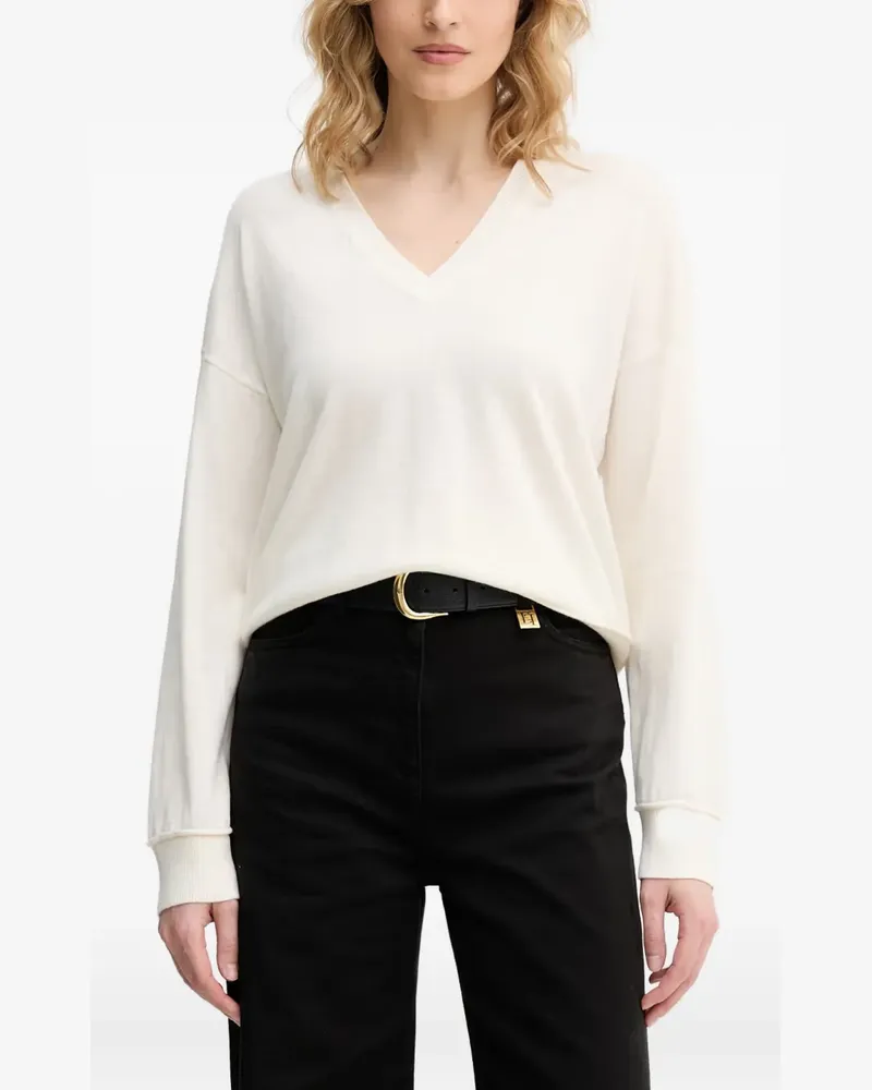 Benetton V-neck drop-shoulder sweater - Nude Nude