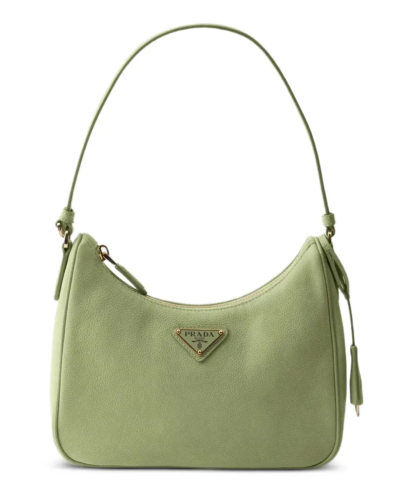 Prada Re-Edition 2005 nubuck and Saffiano-leather mini bag - Grün Grün