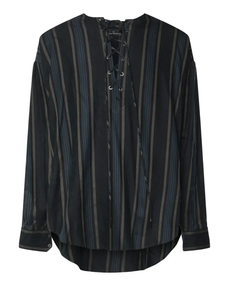 Vivienne Westwood lace up Gordon shirt - Schwarz Schwarz