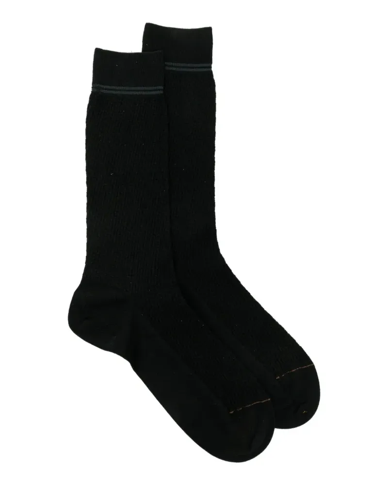 Ermenegildo Zegna Texture First socks - Schwarz Schwarz