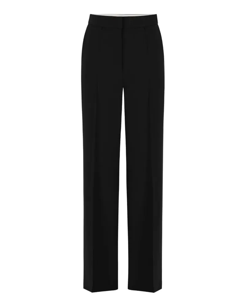 Elisabetta Franchi Leichte Hose aus Kreppstoff - Schwarz Schwarz