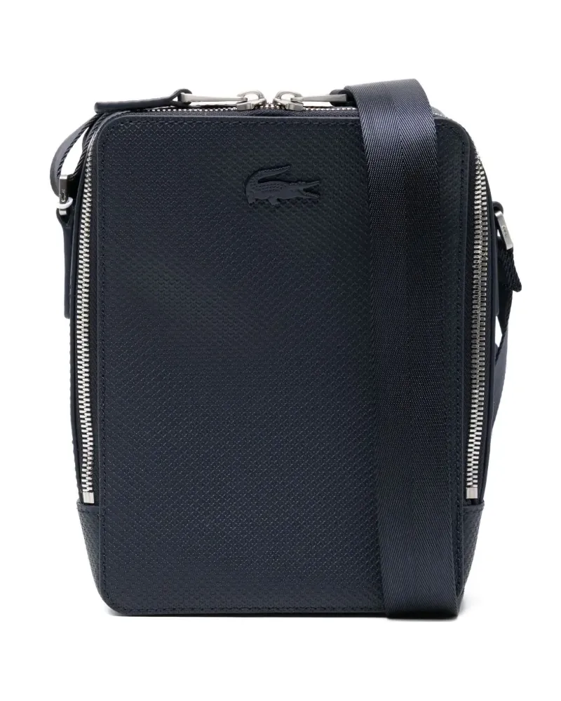 Lacoste Schultertasche mit Logo-Prägung - Blau Blau