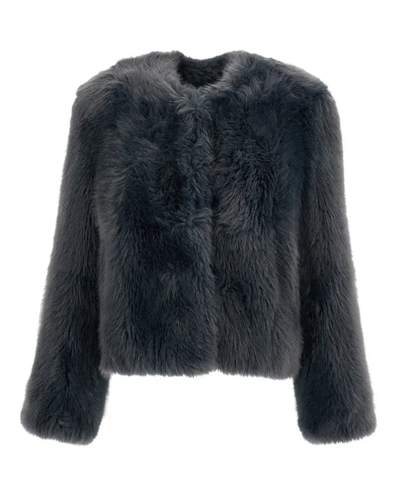 STAND Halle Mantel aus Faux Fur - Blau Blau