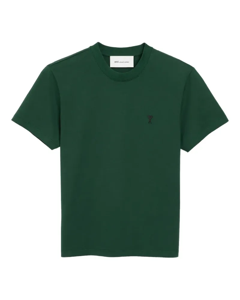 AMI Paris cotton T-shirt with Ami de Coeur - Grün Grün