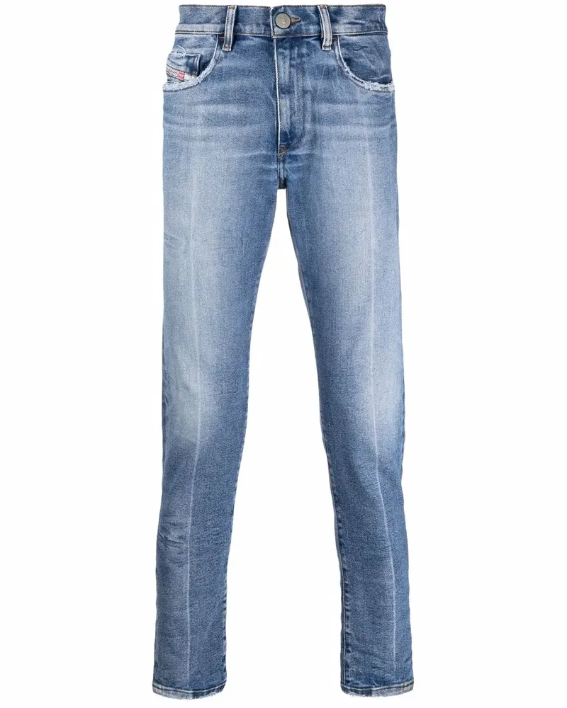 Diesel Slim-Fit-Jeans mit Tragefalten - Blau Blau
