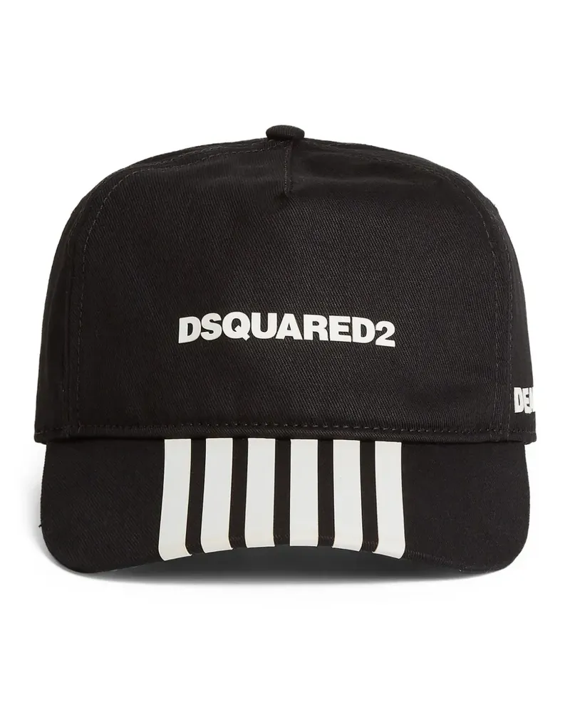 Dsquared2 Baseballkappe mit Logo-Stickerei - Schwarz Schwarz