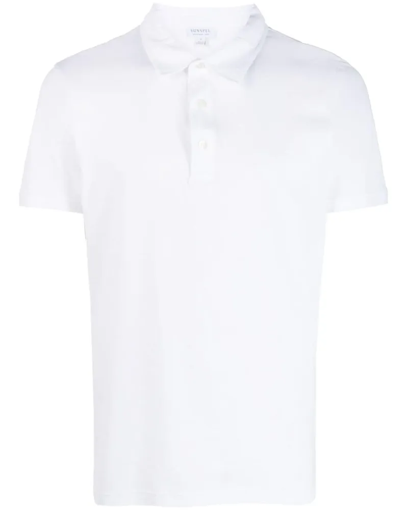 Sunspel Klassisches Poloshirt - Weiß Weiß