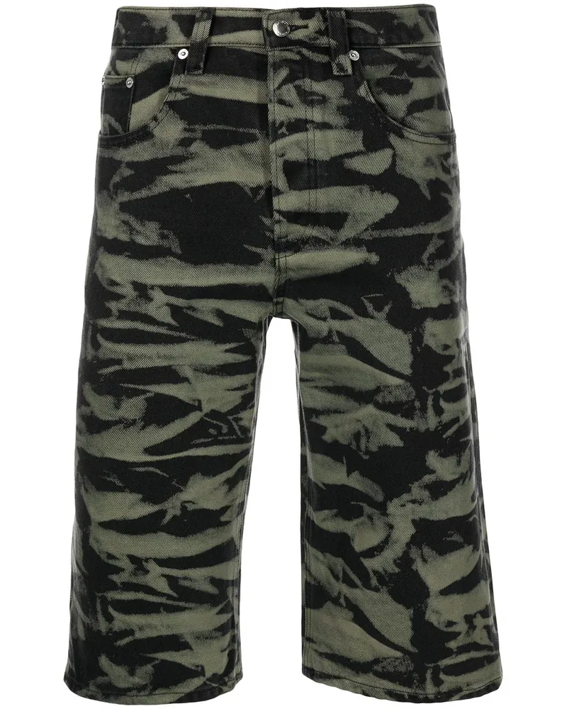 Alexander Wang Shorts mit Camouflage-Print - Grün Grün