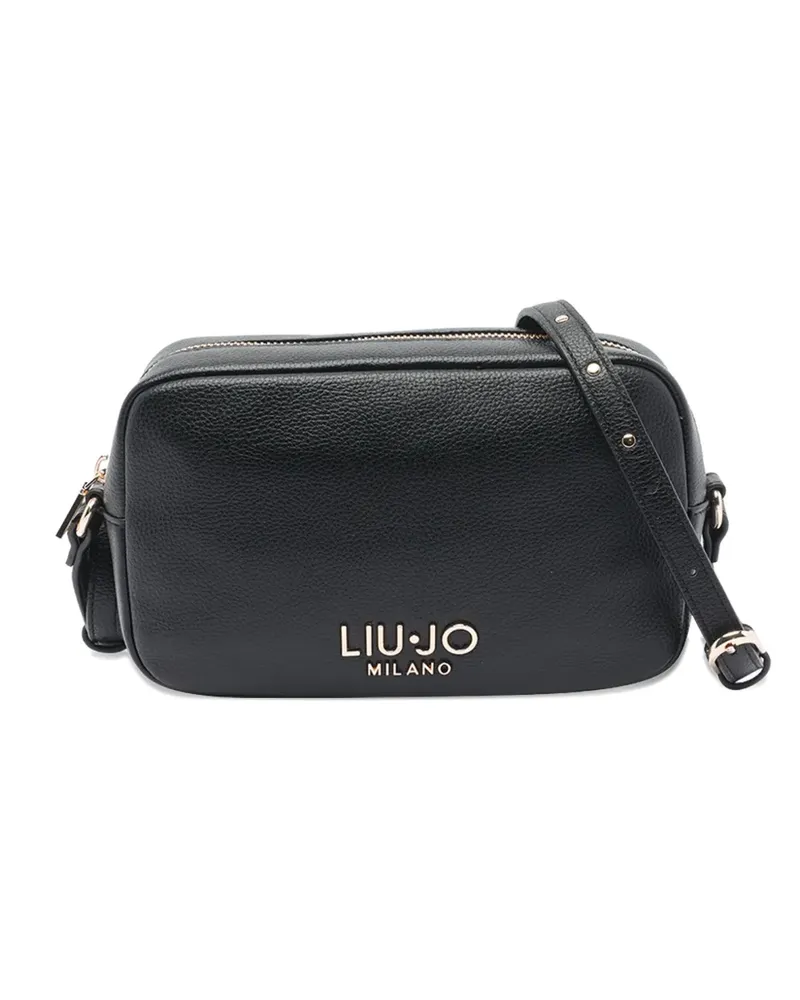 Liu Jo Kleine Schultertasche mit Logo-Schild - Schwarz Schwarz