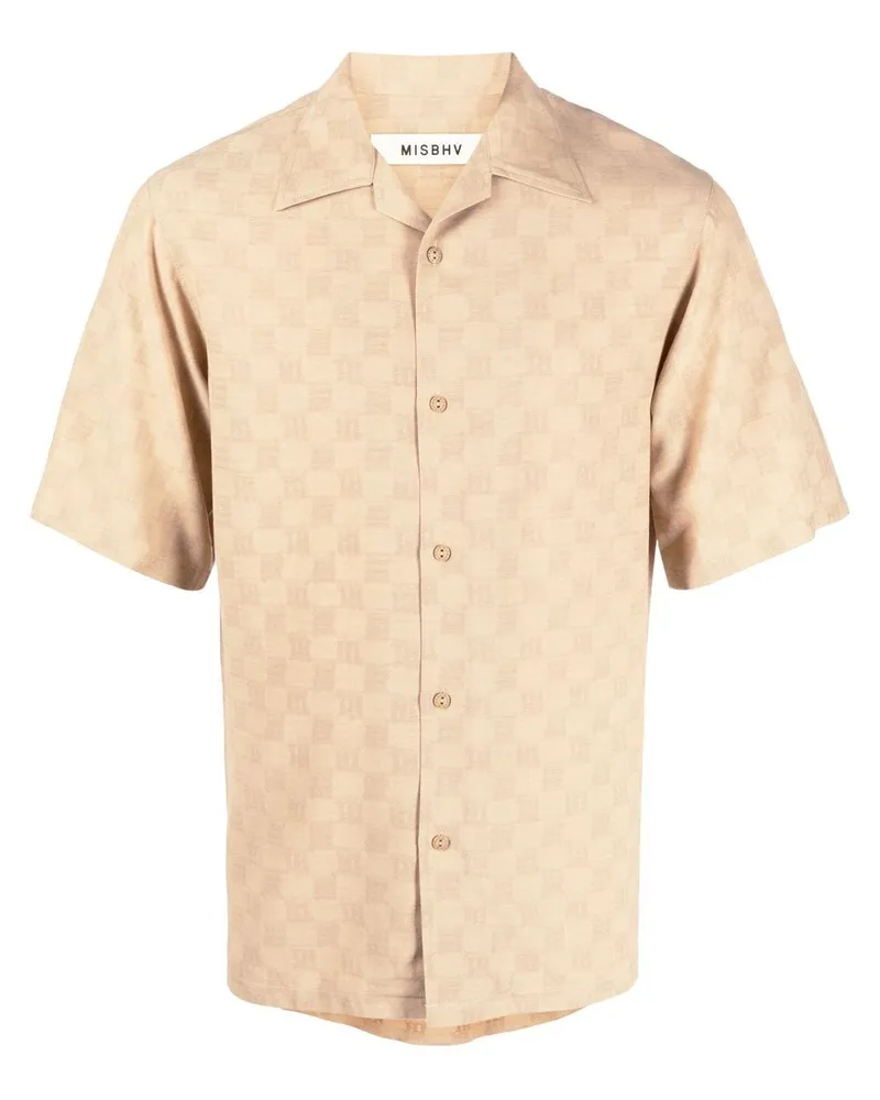 MISBHV Hemd mit Monogramm-Print - Nude Nude