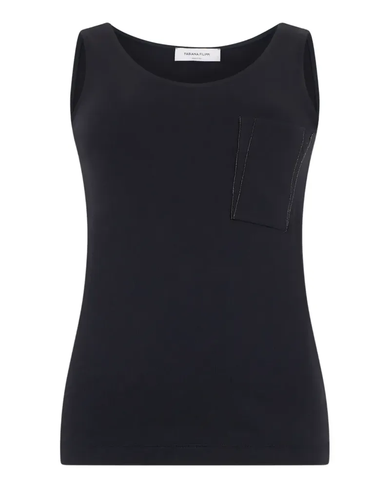 Fabiana Filippi pocket sleeveless top - Schwarz Schwarz