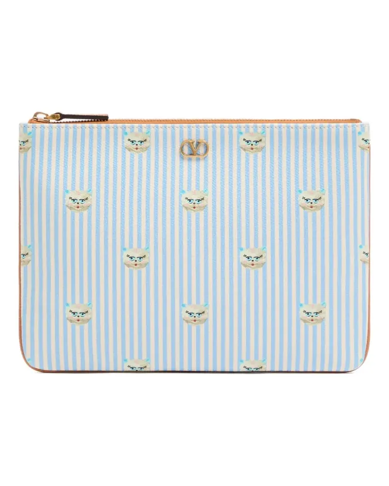 Valentino Garavani VLogo Signature Clutch - Blau Blau