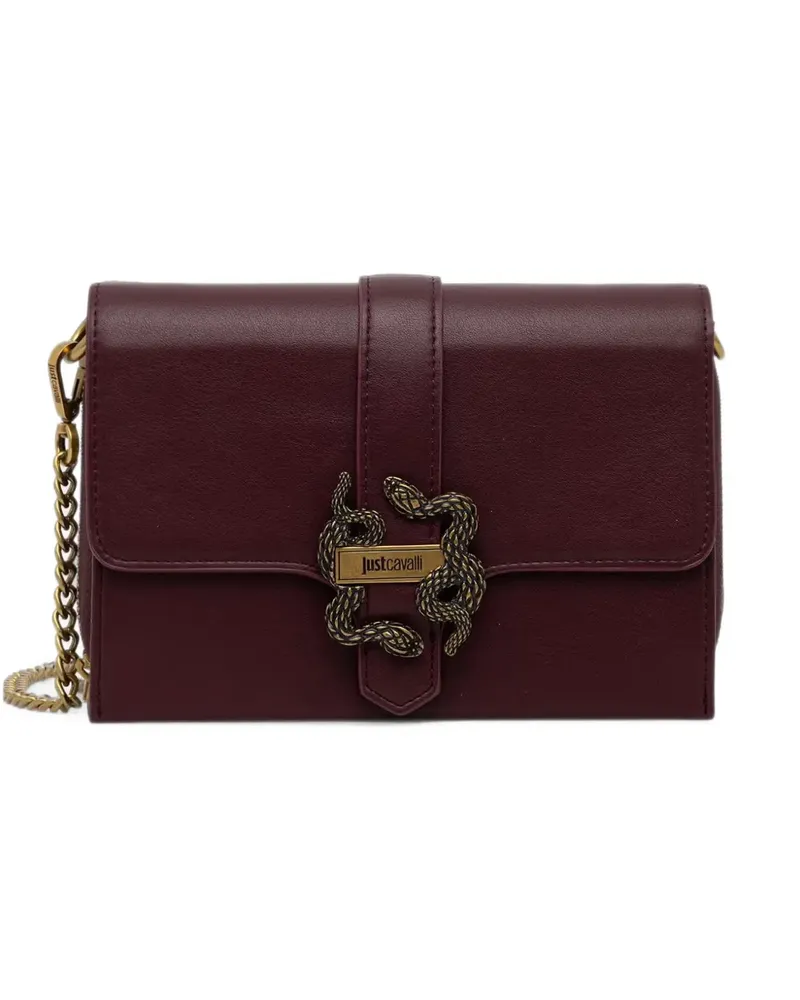 Just Cavalli Clutch mit Schlangen-Schild - Rot Rot