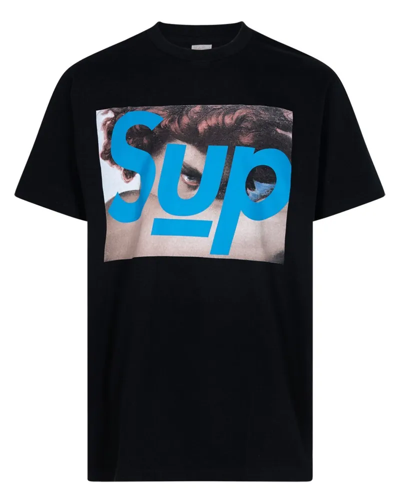 Supreme Being x Undercover T-Shirt mit Gesicht-Print - Schwarz Schwarz