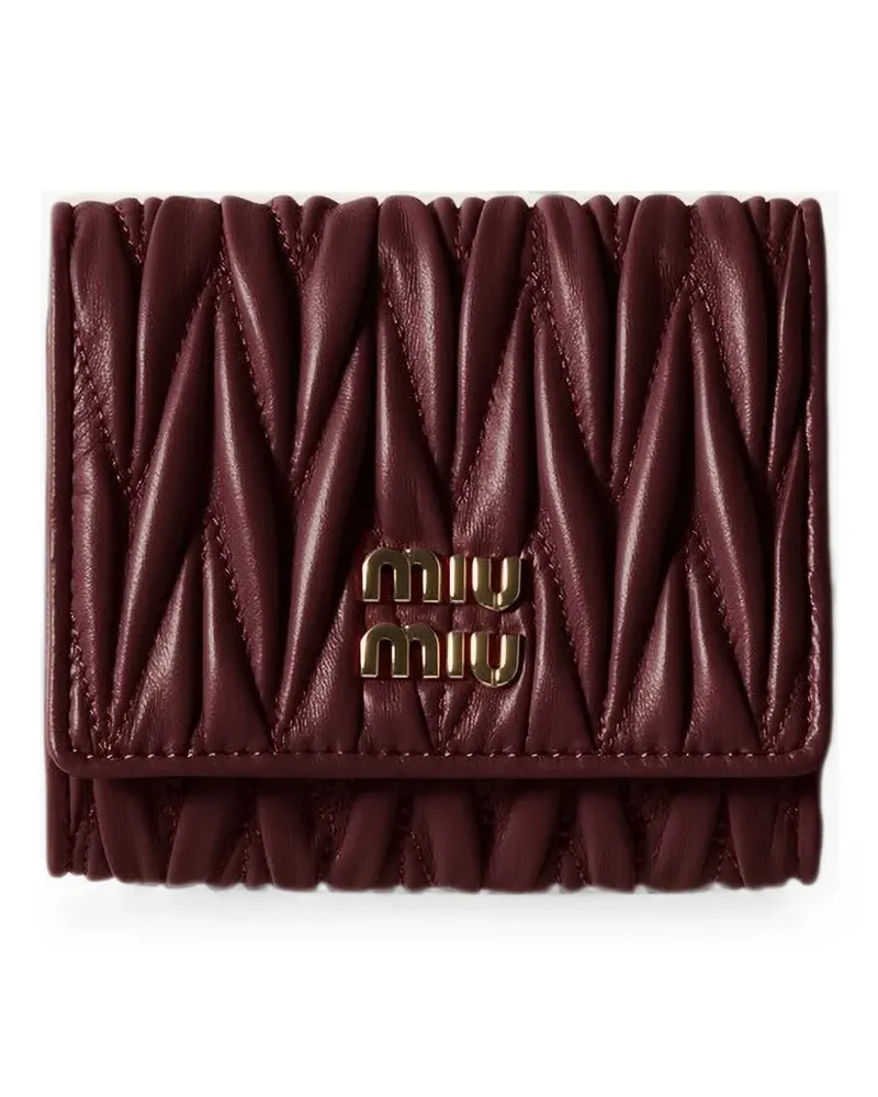 Miu Miu Matelassé leather wallet - Rot Rot