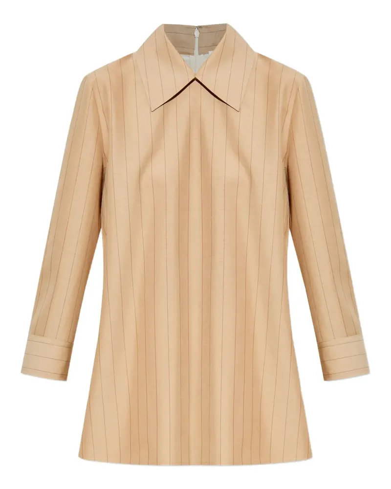 Jil Sander Bluse mit Nadelstreifen - Nude Nude