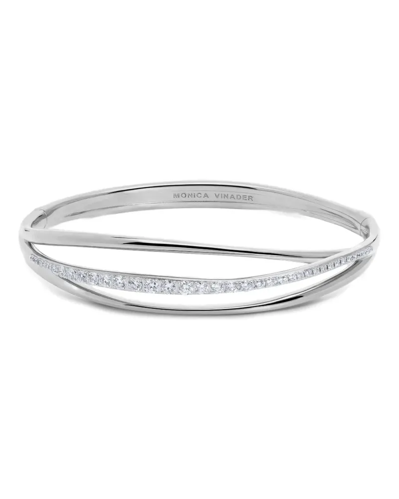 Monica Vinader Armspange mit Diamant - Silber Silber