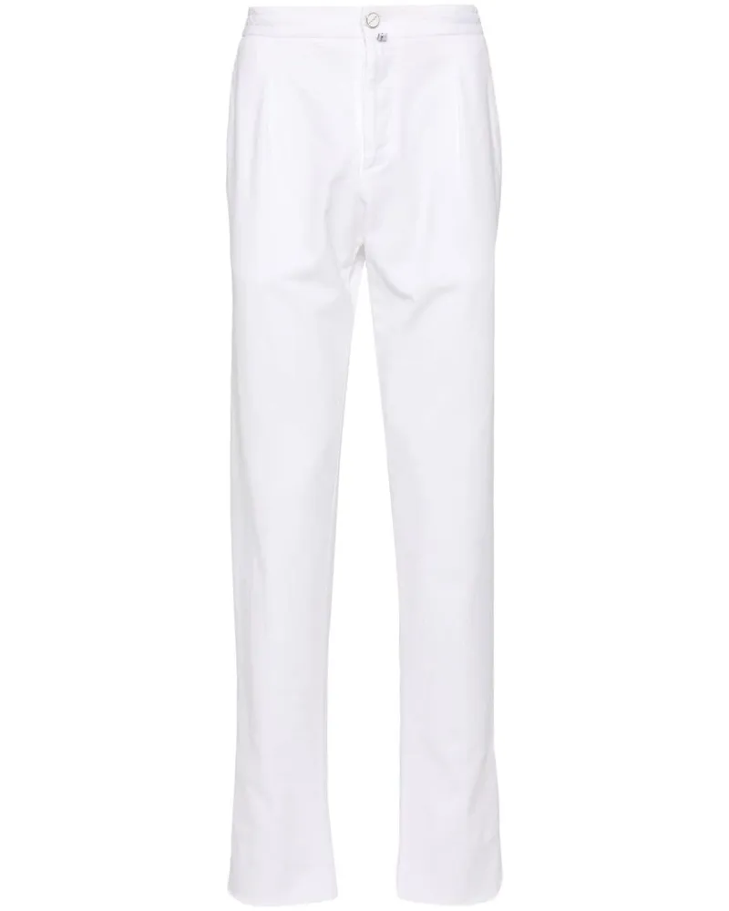 Kiton Hose mit Tapered-Bein - Weiß Weiß