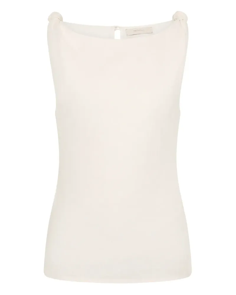 Faithfull The Brand Flor Oberteil mit Knotendetail - Weiß Weiß