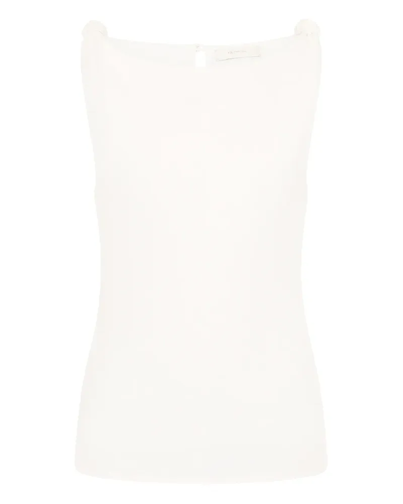 Faithfull The Brand Flor Oberteil mit Knotendetail - Weiß Weiß