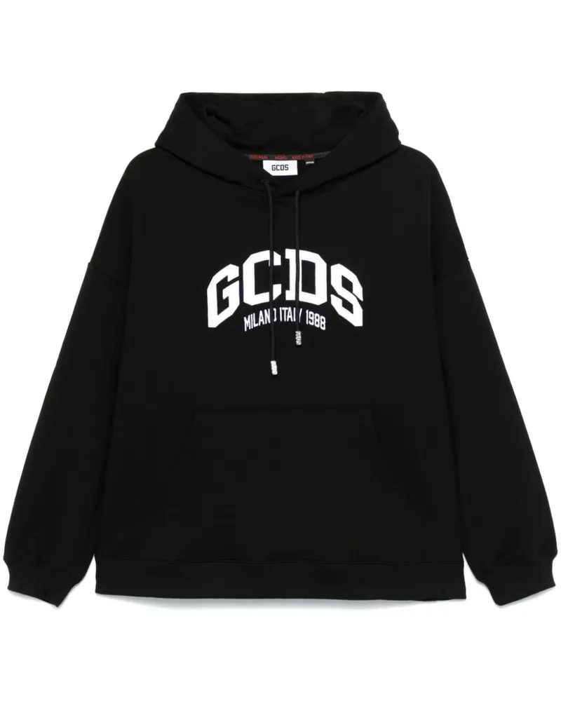 GCDS Lounge Logo 1988 Hoodie - Schwarz Schwarz