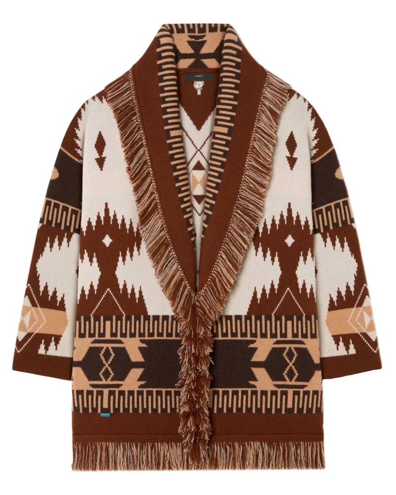 Alanui Icon Cardigan mit Jacquardmuster - Braun Braun