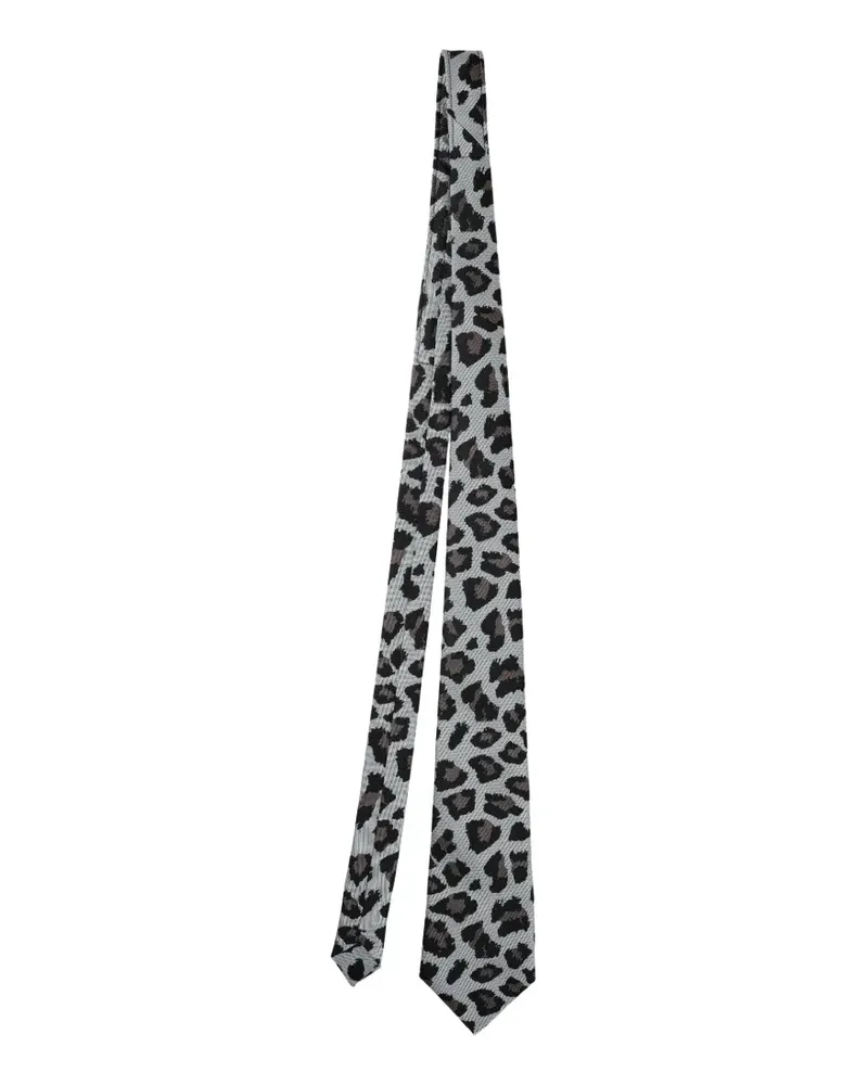 Comme des Garçons leopard-print tie - Grau Grau