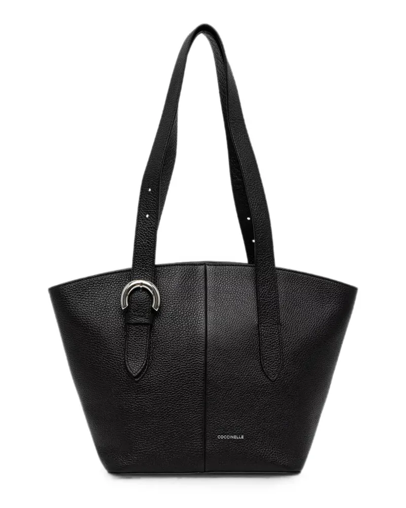 Coccinelle Strukturierter Tote Bag mit Schnallendetail - Schwarz Schwarz