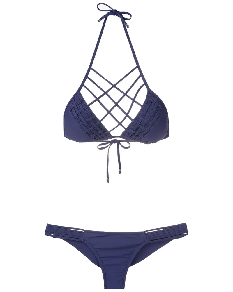 Amir Slama Klassischer Bikini - Blau Blau