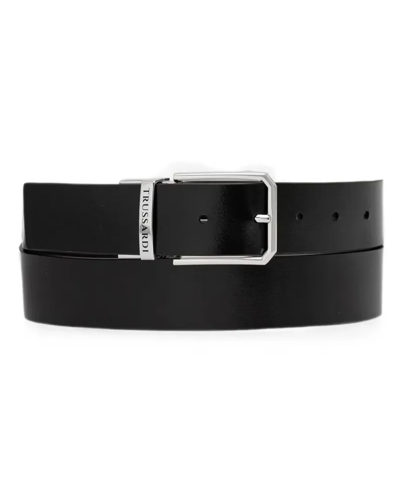 Trussardi Gürtel mit Logo-Gravur - Schwarz Schwarz