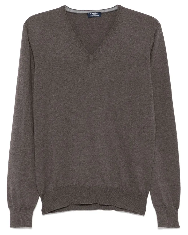BARBA Klassischer Pullover - Braun Braun
