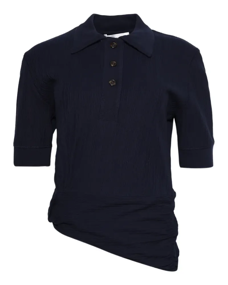 Victoria Beckham twist-detail polo top - Blau Blau