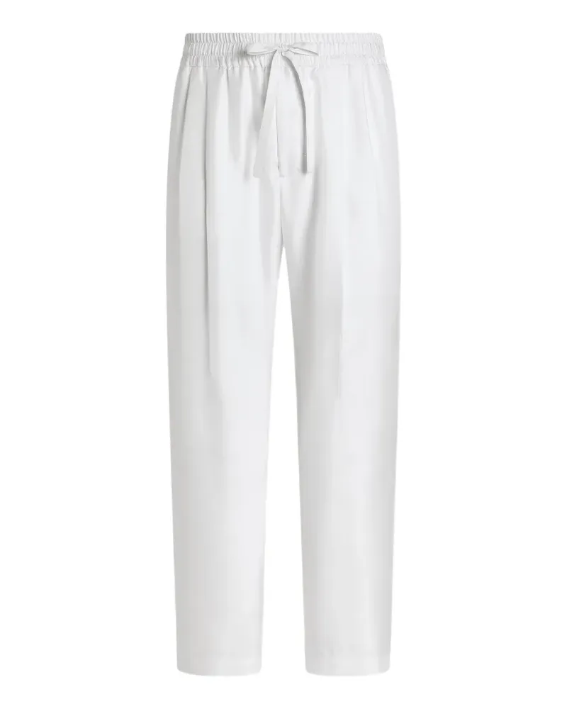 Dolce & Gabbana Jogginghose aus Seidentwill - Weiß Weiß