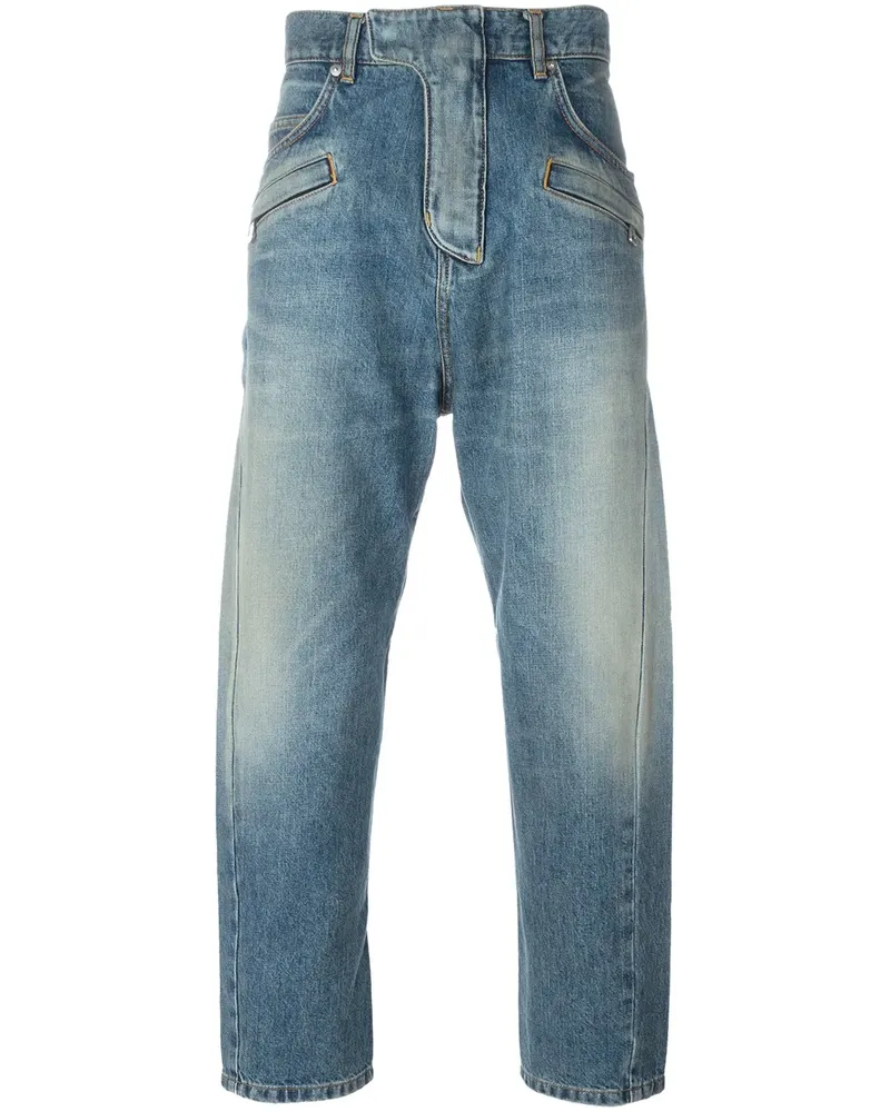 Balmain Cropped-Jeans - Blau Blau